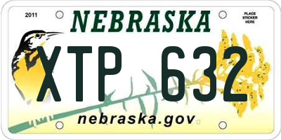 NE license plate XTP632