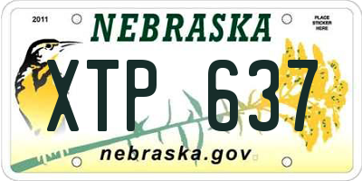 NE license plate XTP637