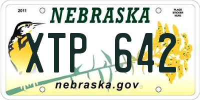 NE license plate XTP642