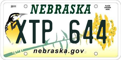 NE license plate XTP644