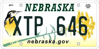 NE license plate XTP646