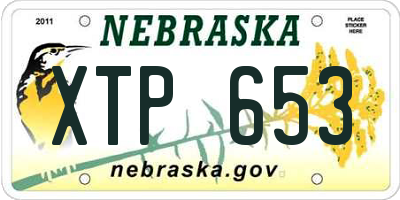 NE license plate XTP653