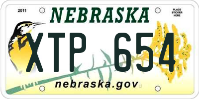 NE license plate XTP654