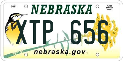 NE license plate XTP656