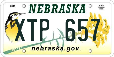 NE license plate XTP657