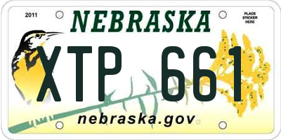 NE license plate XTP661