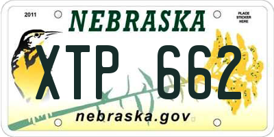 NE license plate XTP662