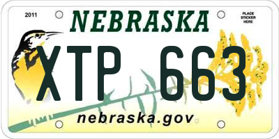 NE license plate XTP663
