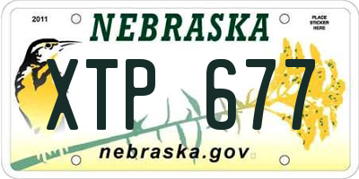 NE license plate XTP677