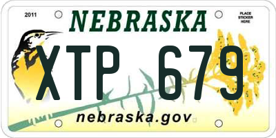 NE license plate XTP679