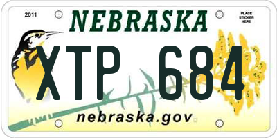 NE license plate XTP684