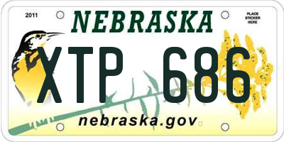 NE license plate XTP686