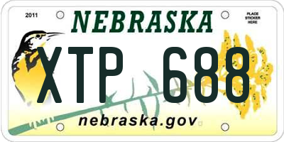 NE license plate XTP688