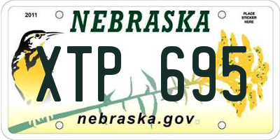 NE license plate XTP695
