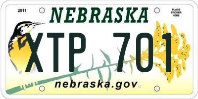 NE license plate XTP701