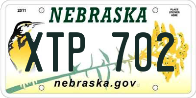 NE license plate XTP702
