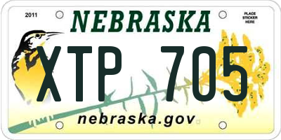 NE license plate XTP705