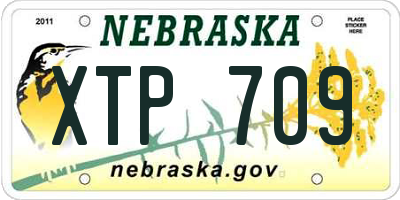NE license plate XTP709