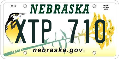 NE license plate XTP710