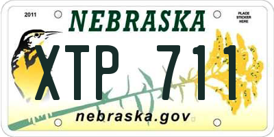 NE license plate XTP711