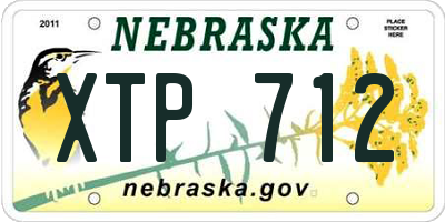 NE license plate XTP712
