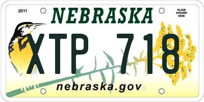 NE license plate XTP718