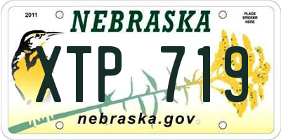 NE license plate XTP719