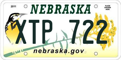 NE license plate XTP722