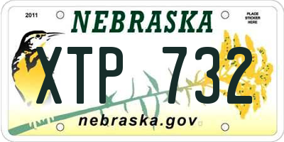 NE license plate XTP732
