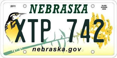 NE license plate XTP742