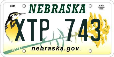 NE license plate XTP743