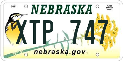 NE license plate XTP747