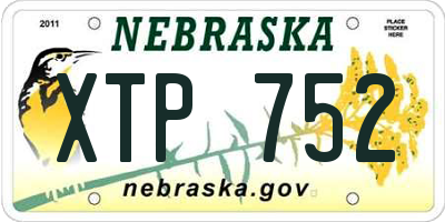NE license plate XTP752