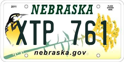 NE license plate XTP761