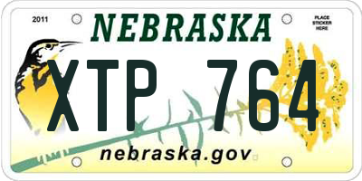NE license plate XTP764