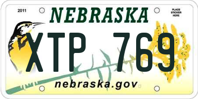 NE license plate XTP769