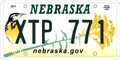 NE license plate XTP771