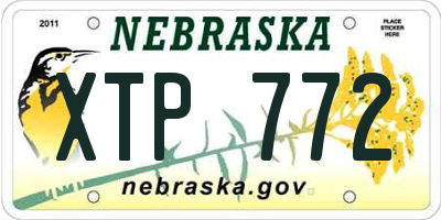 NE license plate XTP772
