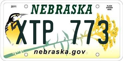 NE license plate XTP773