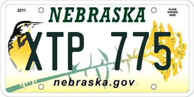 NE license plate XTP775