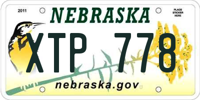 NE license plate XTP778