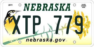NE license plate XTP779