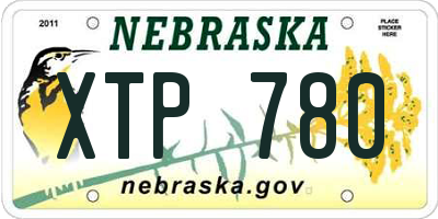 NE license plate XTP780