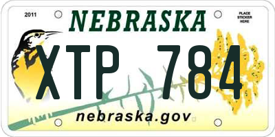 NE license plate XTP784