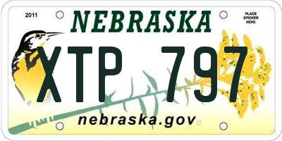 NE license plate XTP797
