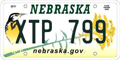 NE license plate XTP799
