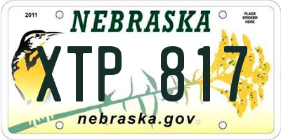 NE license plate XTP817