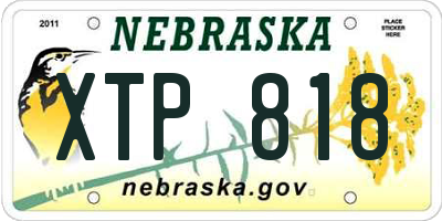 NE license plate XTP818