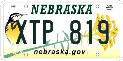 NE license plate XTP819