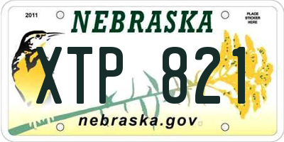 NE license plate XTP821